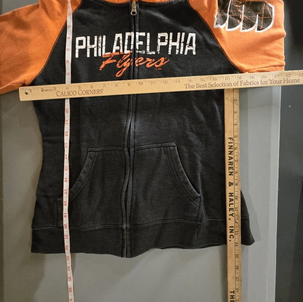 Philadelphia Flyers Hockey Zip Up Hooded Sweatshirt Size Medium